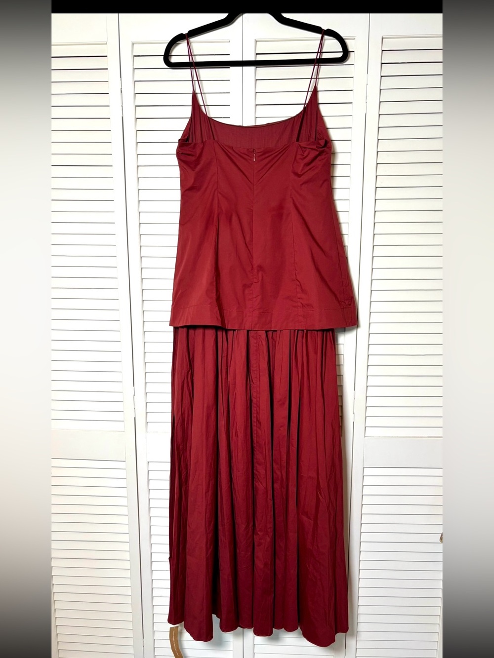NWT o.p.t Few Moda Drop Waist Dress Wine Size Large - Picture 4 of 7